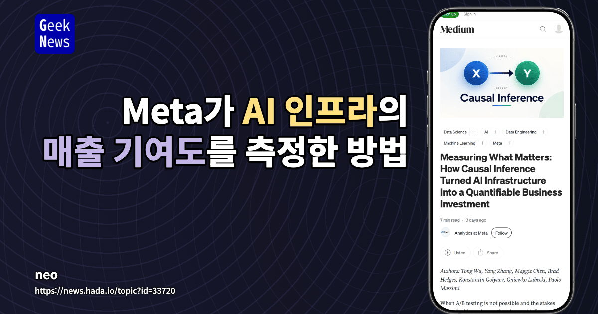 Meta가 AI 인프라의 매출 기여도를 측정한 방법