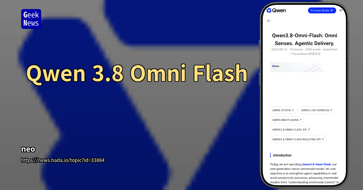 Qwen 3.8 Omni Flash