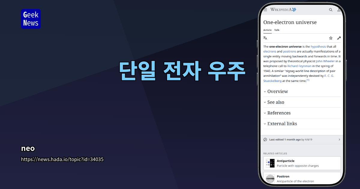 단일 전자 우주