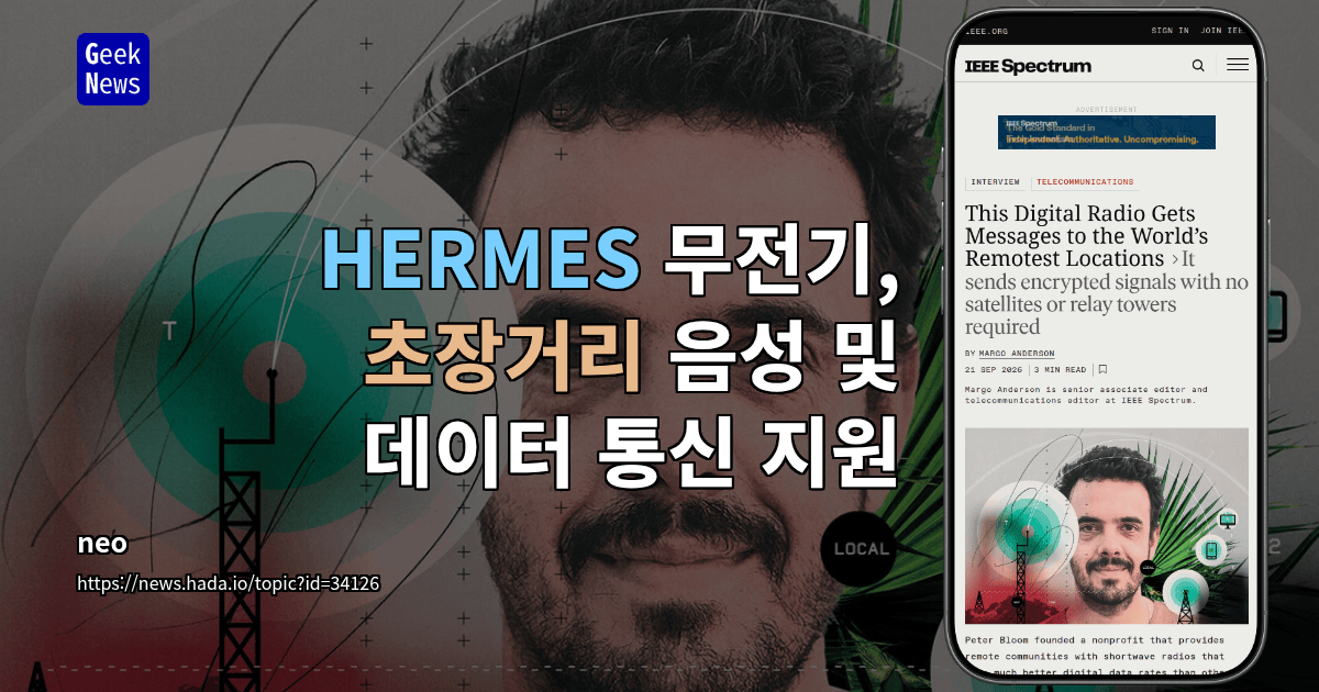 HERMES 무전기, 초장거리 음성 및 데이터 통신 지원