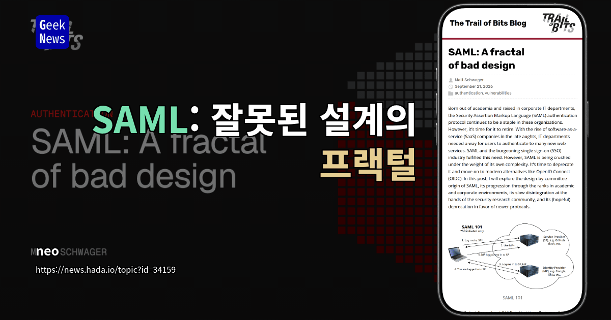 SAML: 잘못된 설계의 프랙털