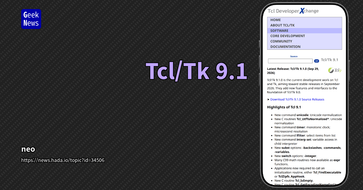 Tcl/Tk 9.1