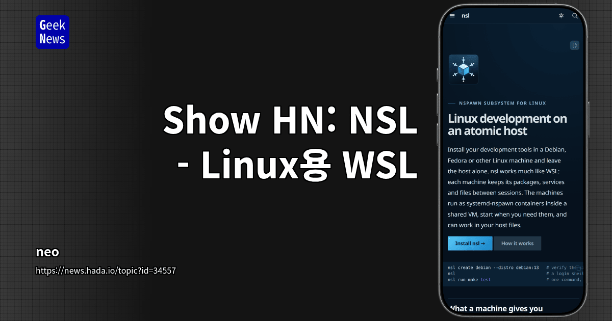 Show HN: NSL - Linux용 WSL