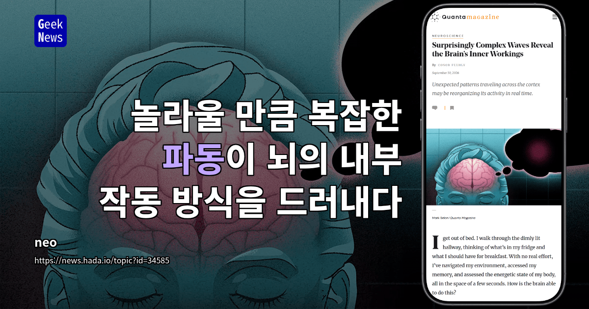 놀라울 만큼 복잡한 파동이 뇌의 내부 작동 방식을 드러내다