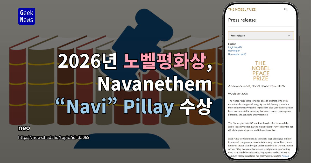 2026년 노벨평화상, Navanethem “Navi” Pillay 수상