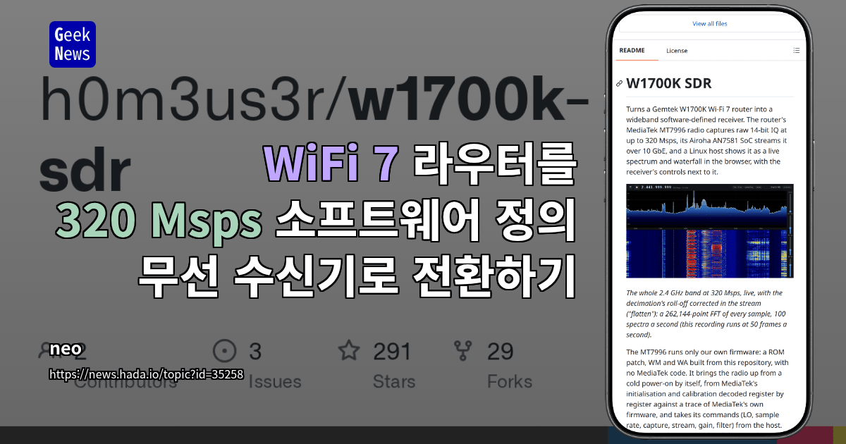 WiFi 7 라우터를 320 Msps 소프트웨어 정의 무선 수신기로 전환하기