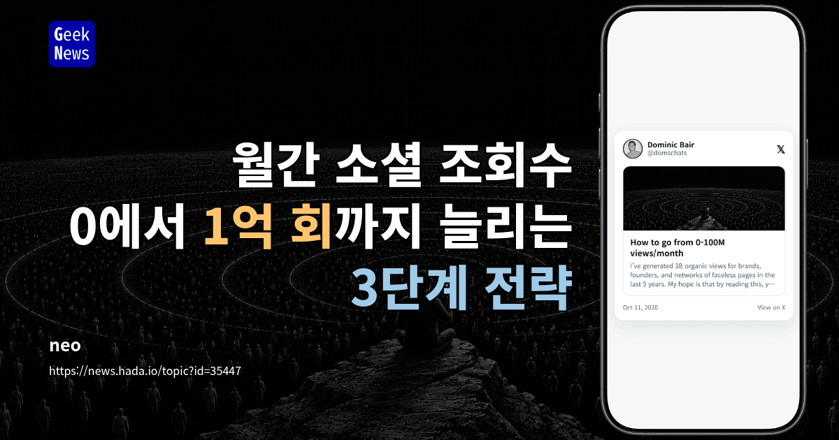 월간 소셜 조회수 0에서 1억 회까지 늘리는 3단계 전략