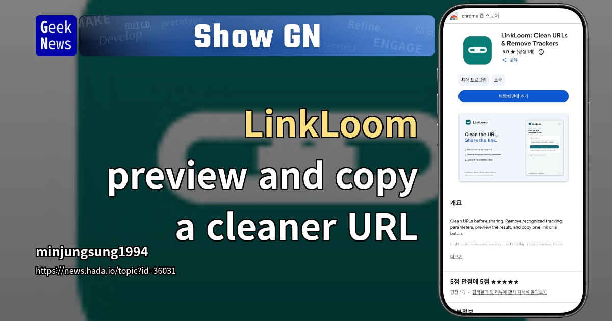 Show GN: LinkLoom: preview and copy a cleaner URL